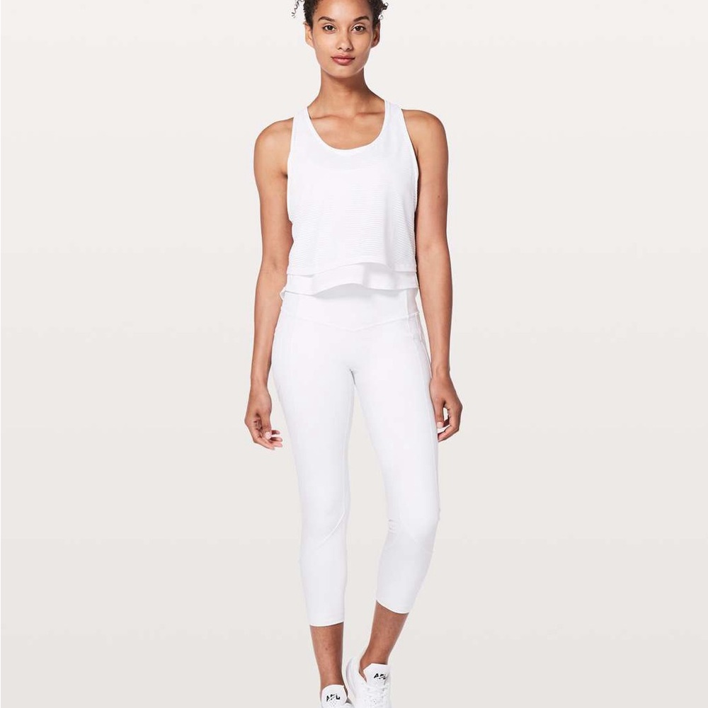 Lululemon All The Right Places Crop II White Size 6
